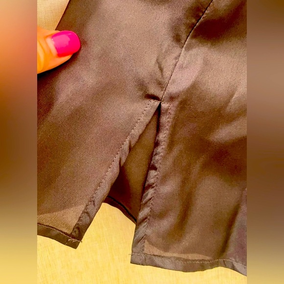 Y2K Brown 100% Silk Blouse Tunic Sz Small New with Tags - Picture 4 of 6